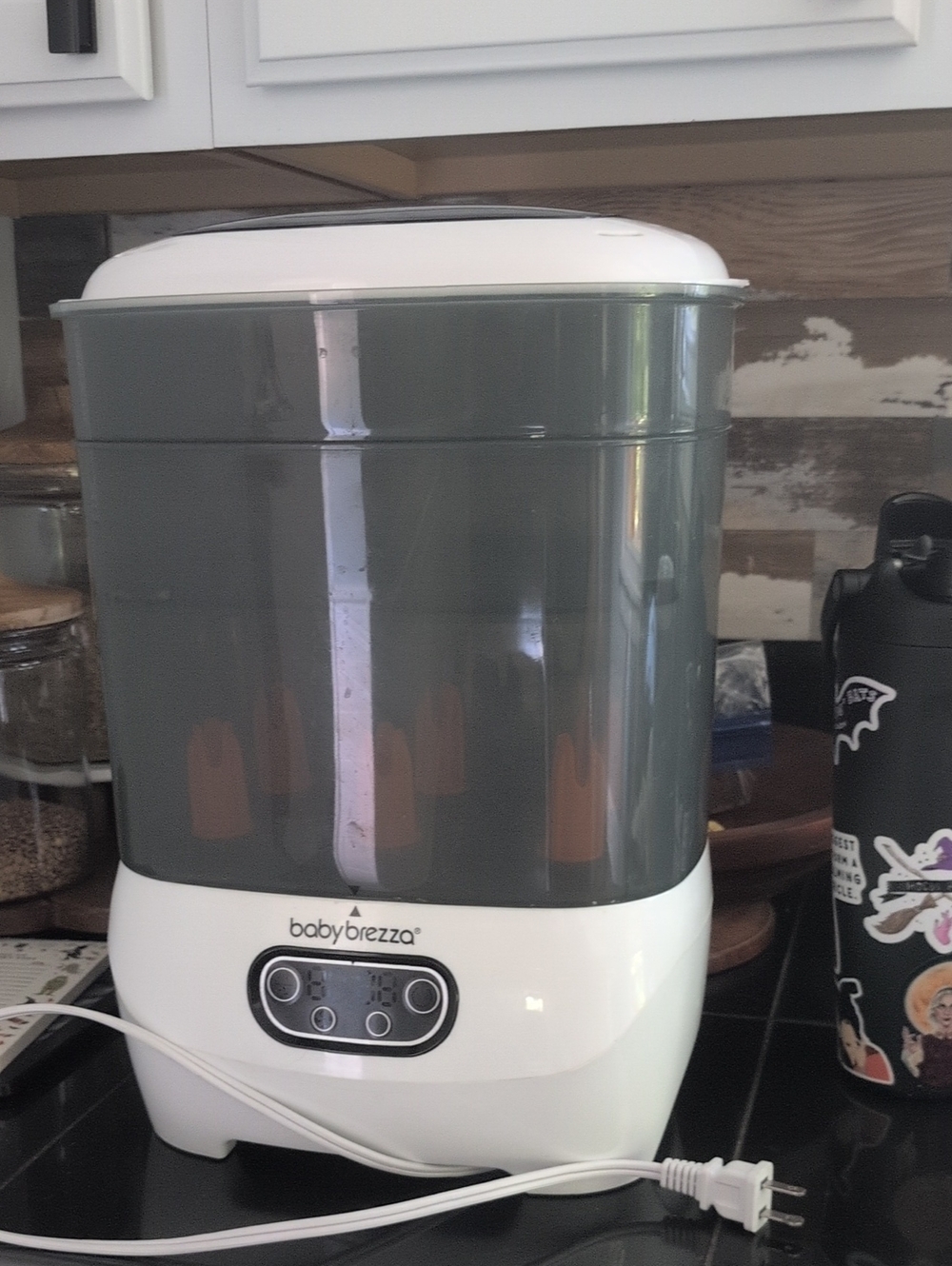 Baby Brezza Grey and White Bottle Sterilizer